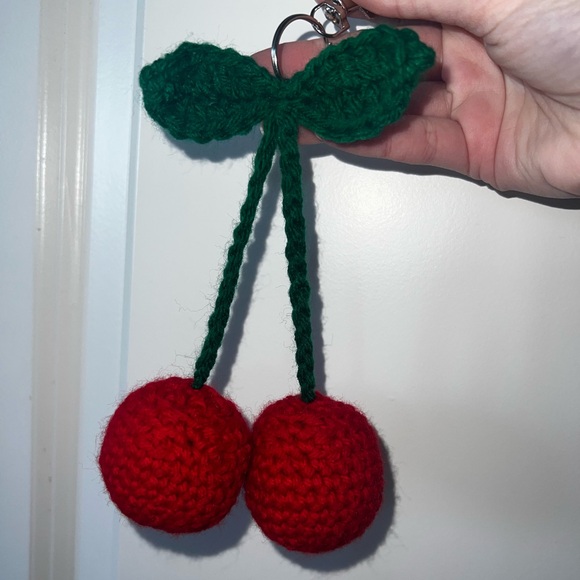 Hand Crocheted Cherries Keychain! - Picture 10 of 15